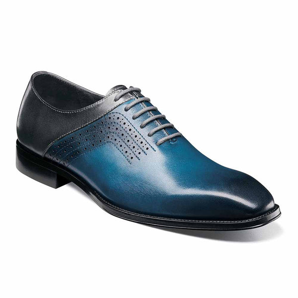 Stacy Adams Navy and Grey HALLOWAY Plain Toe Oxford