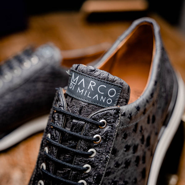 Marco Di Milano SCANNO Ostrich Antique Grey Fashion Sneakers