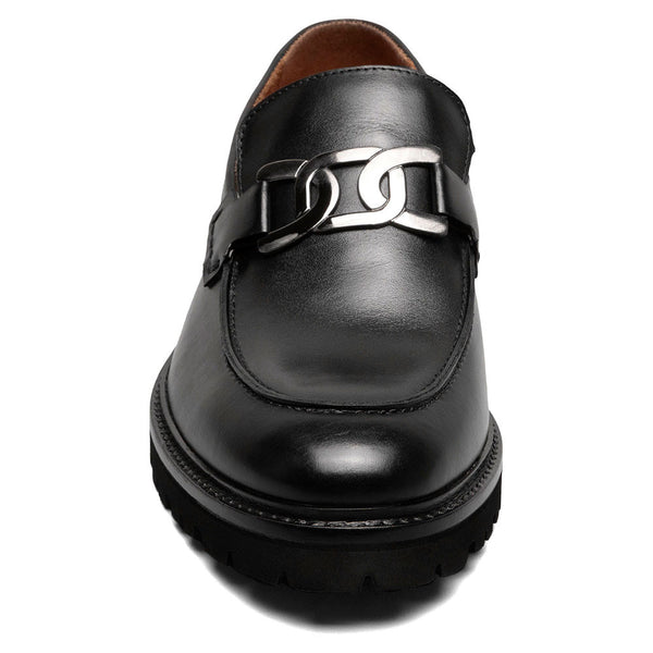 Stacy Adams Hale Black Men’s Moc Toe Bit Slip-On Shoes