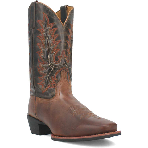 Laredo Kent 12" Shaft Rust/Olive Cowboy Square Toe Leather Boot