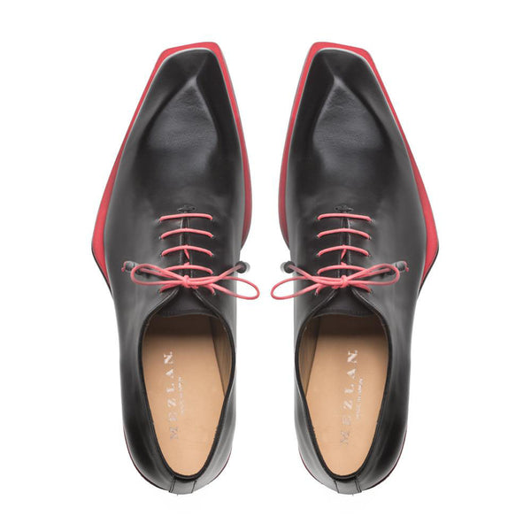 Mezlan Black Asymmetric Plain Toe Oxford