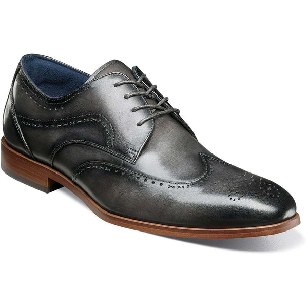 Stacy Adams Gray BRAYDEN Wingtip Oxford Shoes