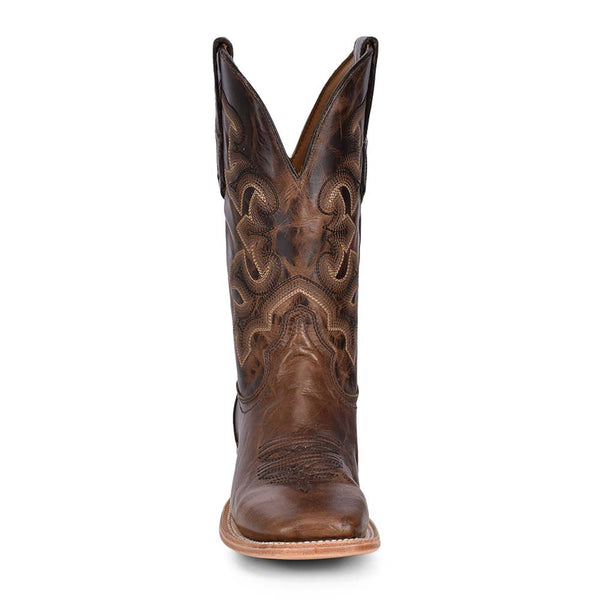 Corral Men's Wide Square Toe Western Moka Embroidered Boots