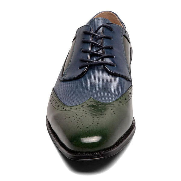 Stacy Adams Ivingale Olive/Navy Men’s Wingtip Oxford Shoes