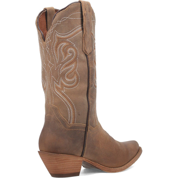 Dan Post Women's Square Toe Tan/Denim Ellie Leather Boots