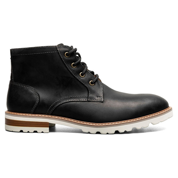 Florsheim Renegade Plain Toe Black Crazy Horse Leather 4 Eye Boots