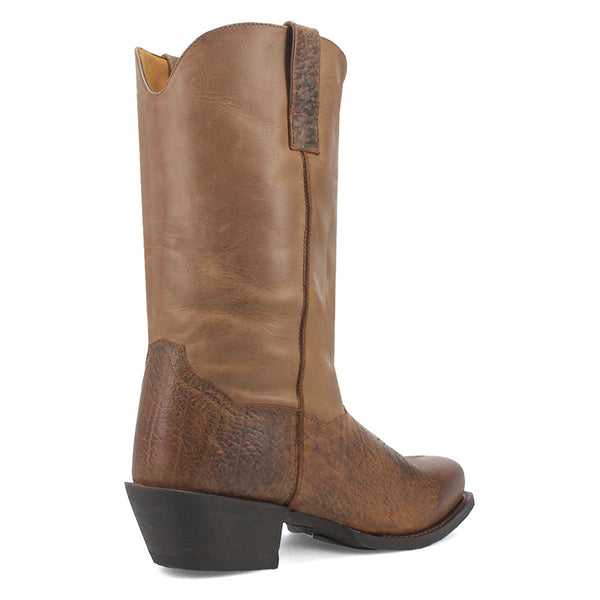 Laredo Gilly 12" Shaft Taupe Cowboy Square Toe Leather Boot