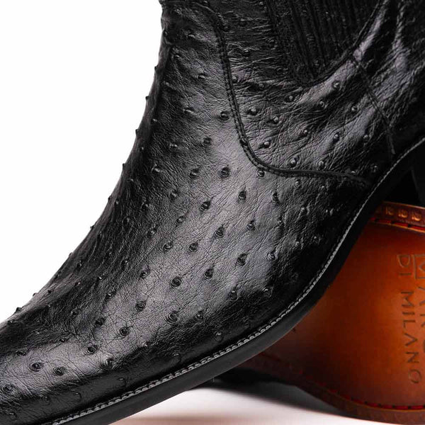 Marco Di Milano Giorgio Dress Black Ostrich Quill Boots