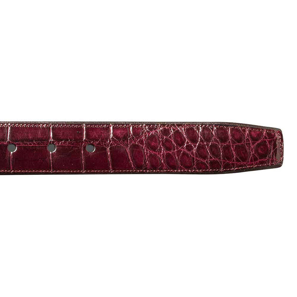 Mezlan Genuine Alligator Belt Burgundy