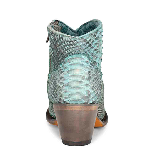 Corral Turquoise Python Reticulatus Bootie - Unleash Your Wild Side