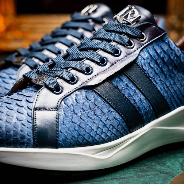 Marco Di Milano VERONA Navy Python & Calfskin Sneakers