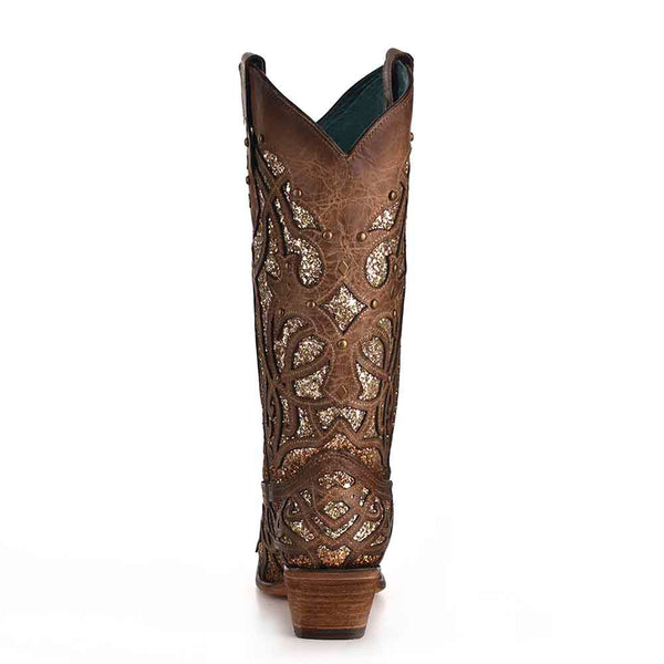 Corral Orix Gold Glitter Inlay & Studded Boots