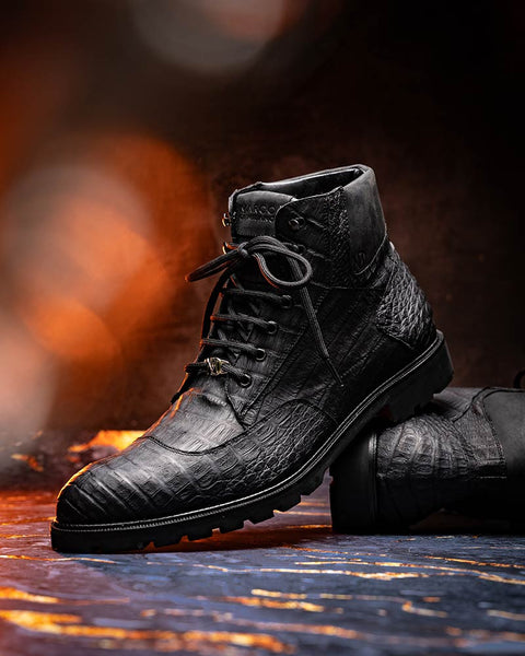 Marco Di Milano Leoni Black Caiman Boots