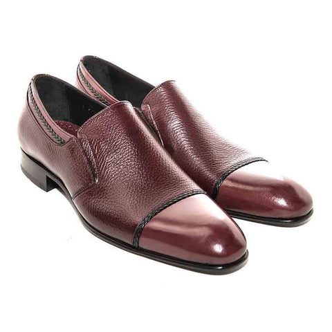 Mario Manzoni Burgundy Genuine Deer Skin Double Gore Slip-On