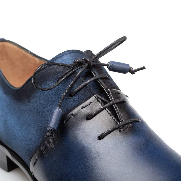 Mezlan Colomer Navy/Cobalt Calf/Suede Oxford Shoes