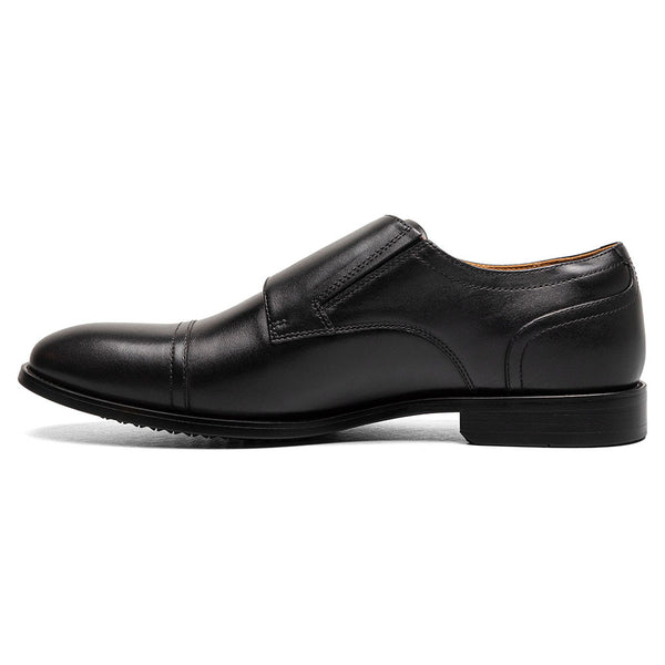 Florsheim Rucci Cap Toe Double Monk Strap Men’s Black Smooth Dress Shoes