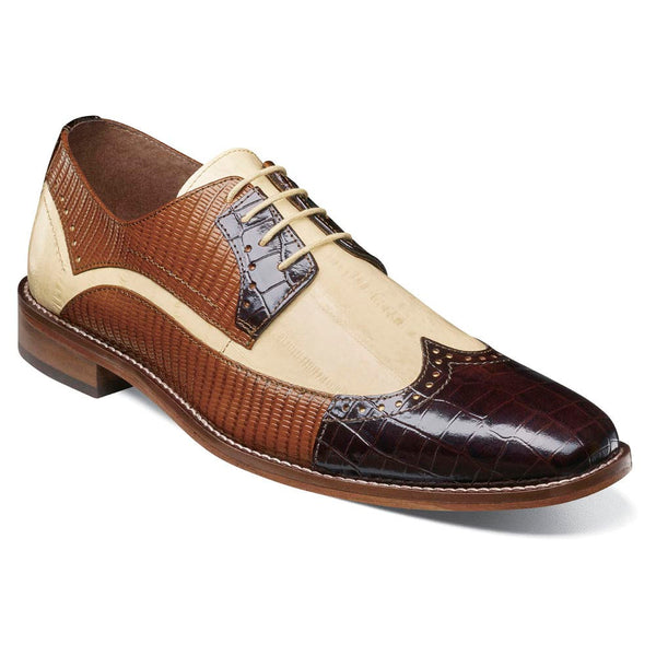 Stacy Adams Gallinari Brown Multi Wingtip Lace Up