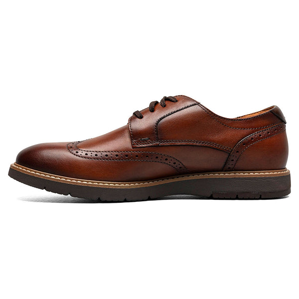 Florsheim Vibe Wingtip Oxford Men’s Casual Cognac Shoes