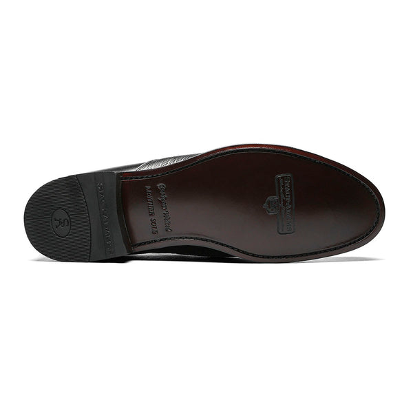 Stacy Adams Madison Black Kid & Lizard Print Slip-On