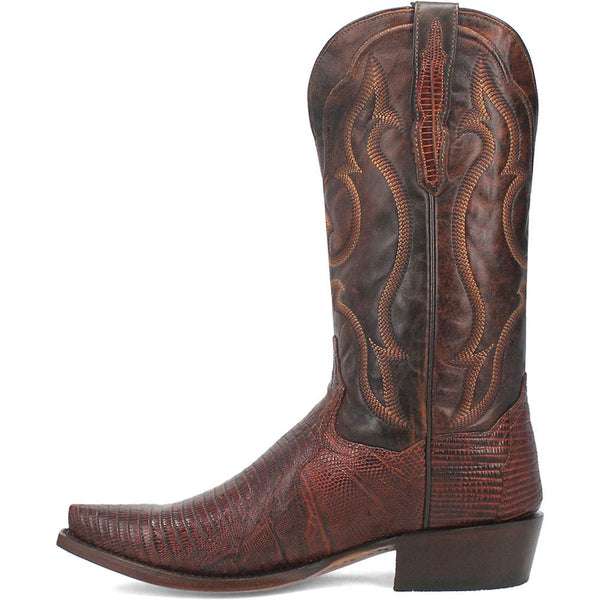 Dan Post Men's Snip Toe Exotic Western Hearst Cognac Lizard Boots