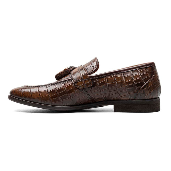 Stacy Adams Cognac FRANZ Moc Toe Tassel Slip On