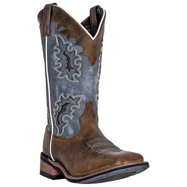 Laredo Isla Tan & Blue Genuine Leather Boots