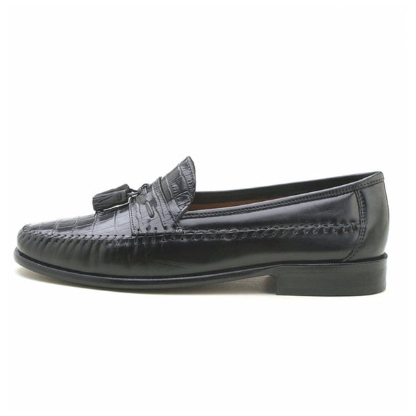 Florsheim Pisa Black Moc Toe Tassel Loafer