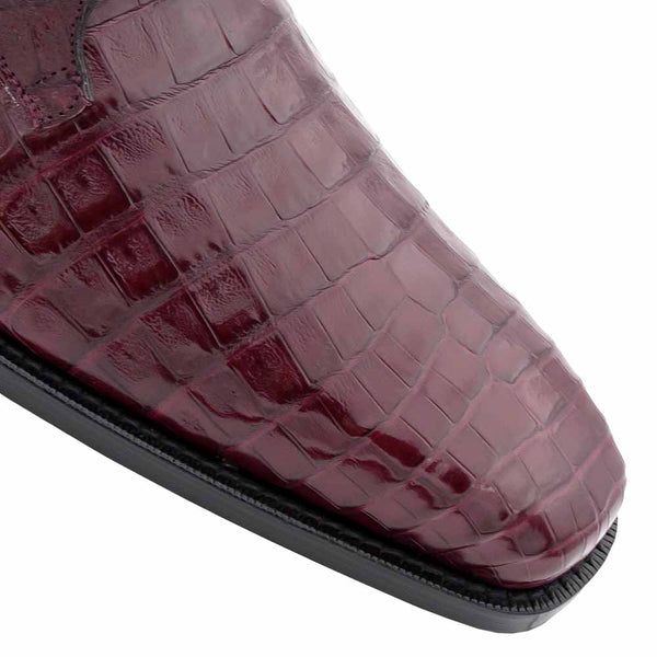 Mezlan Anderson Burgundy Genuine Crocodile Lace-Up