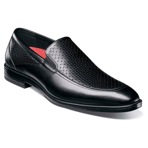 Stacy Adams Aiden Black Moc Toe Slip On