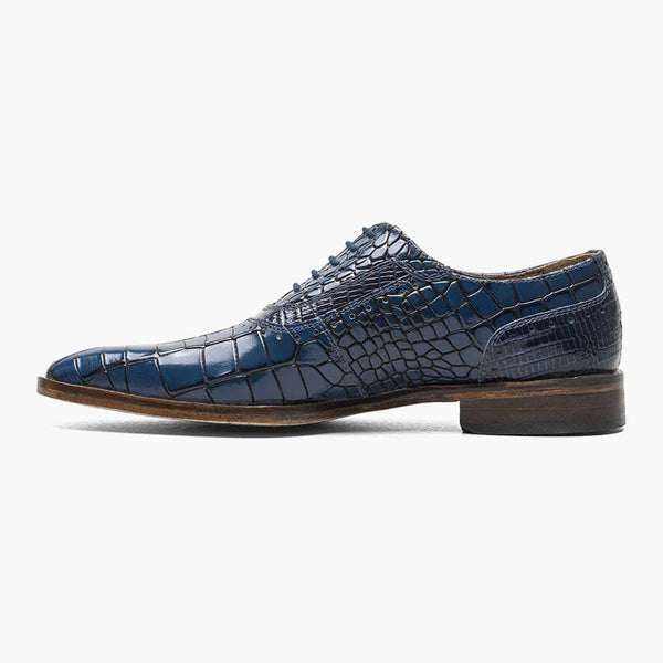 Stacy Adams RICCARDI Blue Plain Toe Oxford Shoes