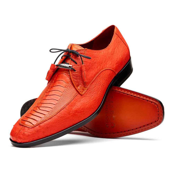 Marco Di Milano Andretti Dress Orange Ostrich Leg Shoes