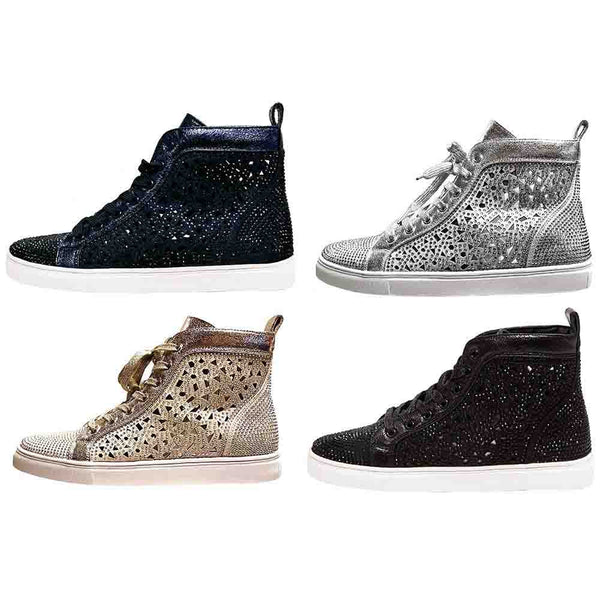 Lady Couture New York Silver High-top Sneakers