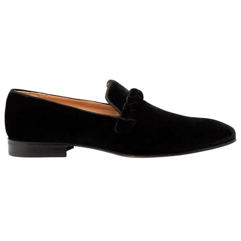 Mezlan Men's Prima Braided Velvet Black Slip-On