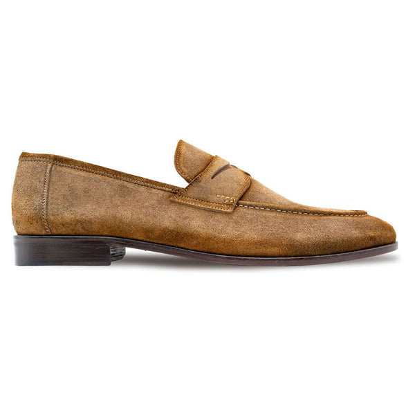 Mezlan Caro Taupe Suede Penny Loafers