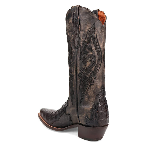 Dan Post Women's Snip Toe Berkeley Black Caiman Boots