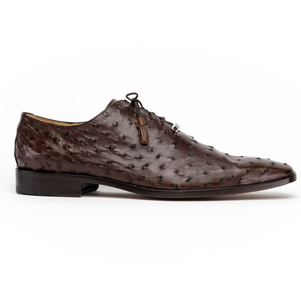 Marco Di Milano Criss Oxford Brown Ostrich Shoes