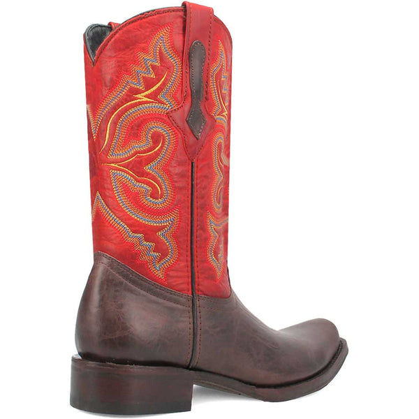 Dingo True Grit Brown and Red Snoot Toe Leather Western Boots