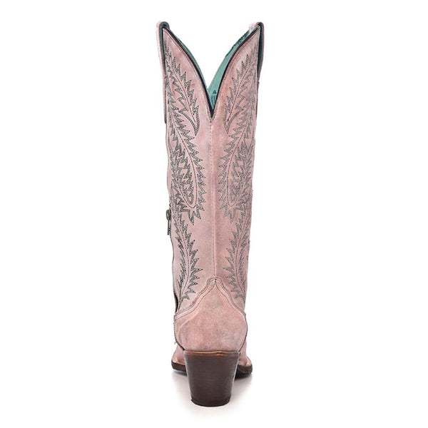 Corral Women’s Tall Knee-High Rose Pink Embroidery Boots