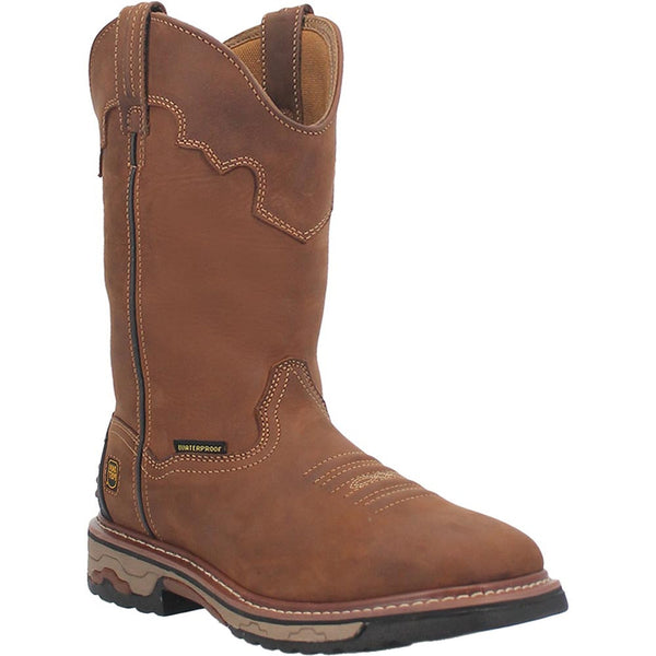 Dan Post Blayde Waterproof Steel Toe Saddle Tan Leather Boot