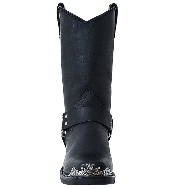 Dingo Chopper Black Leather Biker Boots