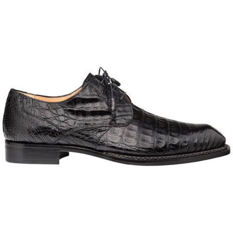 Mezlan Men's Cratos Genuine Crocodile Black Derby Shoes