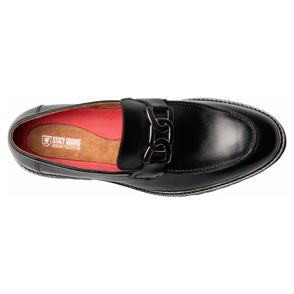 Stacy Adams Hale Black Men’s Moc Toe Bit Slip-On Shoes