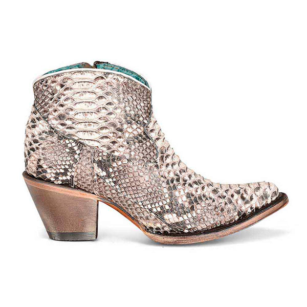 Corral Natural Python Wild Ankle Boots - Unleash Your Inner Fashionista