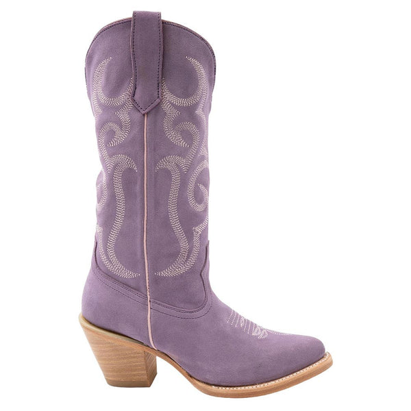 Ferrini Quinn Lilac Full Grain Leather Snipped Toe Cowboy Boots