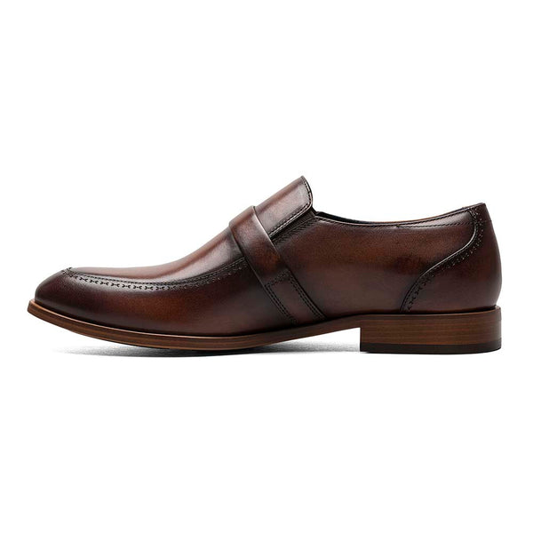 Stacy Adams Brown BUCKLEY Moc Toe Ornament Slip On Shoes