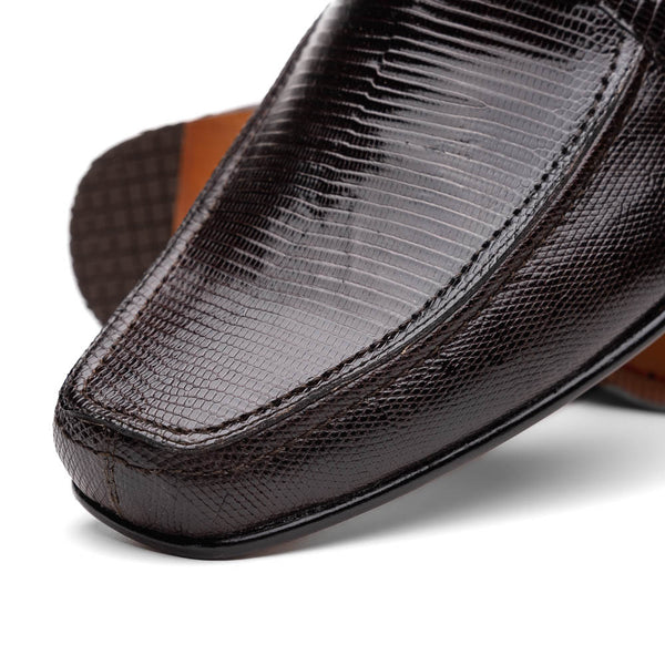 Marco Di Milano Fabro Brown Lizard Loafers