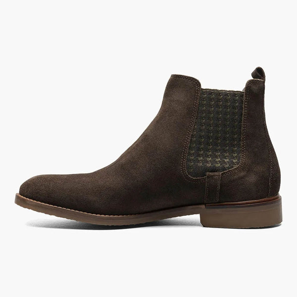 Stacy Adams GABRIEL Brown Suede Plain Toe Chelsea Boots