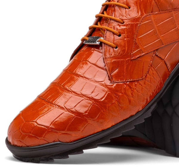 Marco Di Milano Vulcan Honey Alligator Derby Shoes