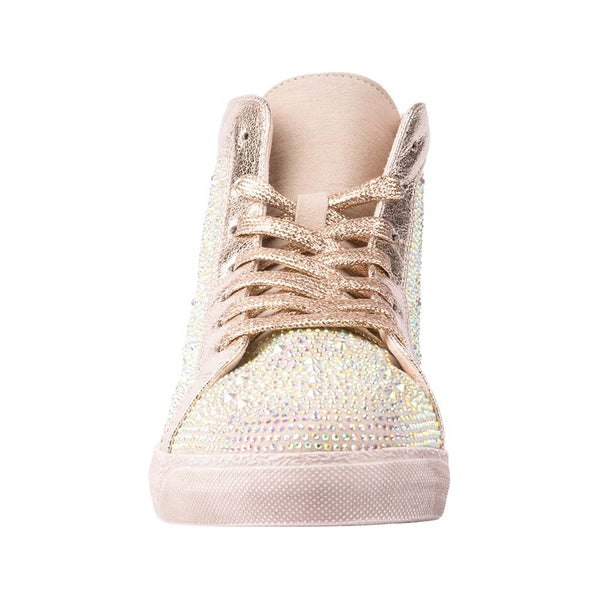 Lady Couture Foxy Gold Laser Cut Rhinestone Sneakers