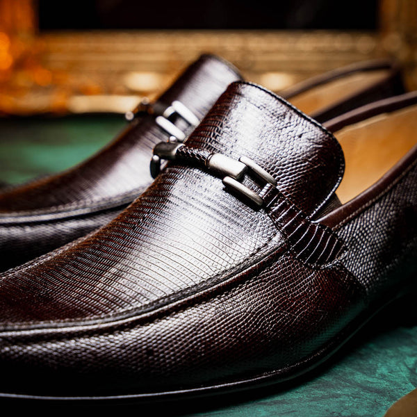 Marco Di Milano Fabro Brown Lizard Loafers